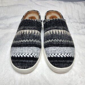 Life Stride Women's Striped Mules, Black/Gray - Size 7 - EUC